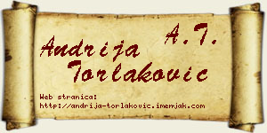Andrija Torlaković vizit kartica